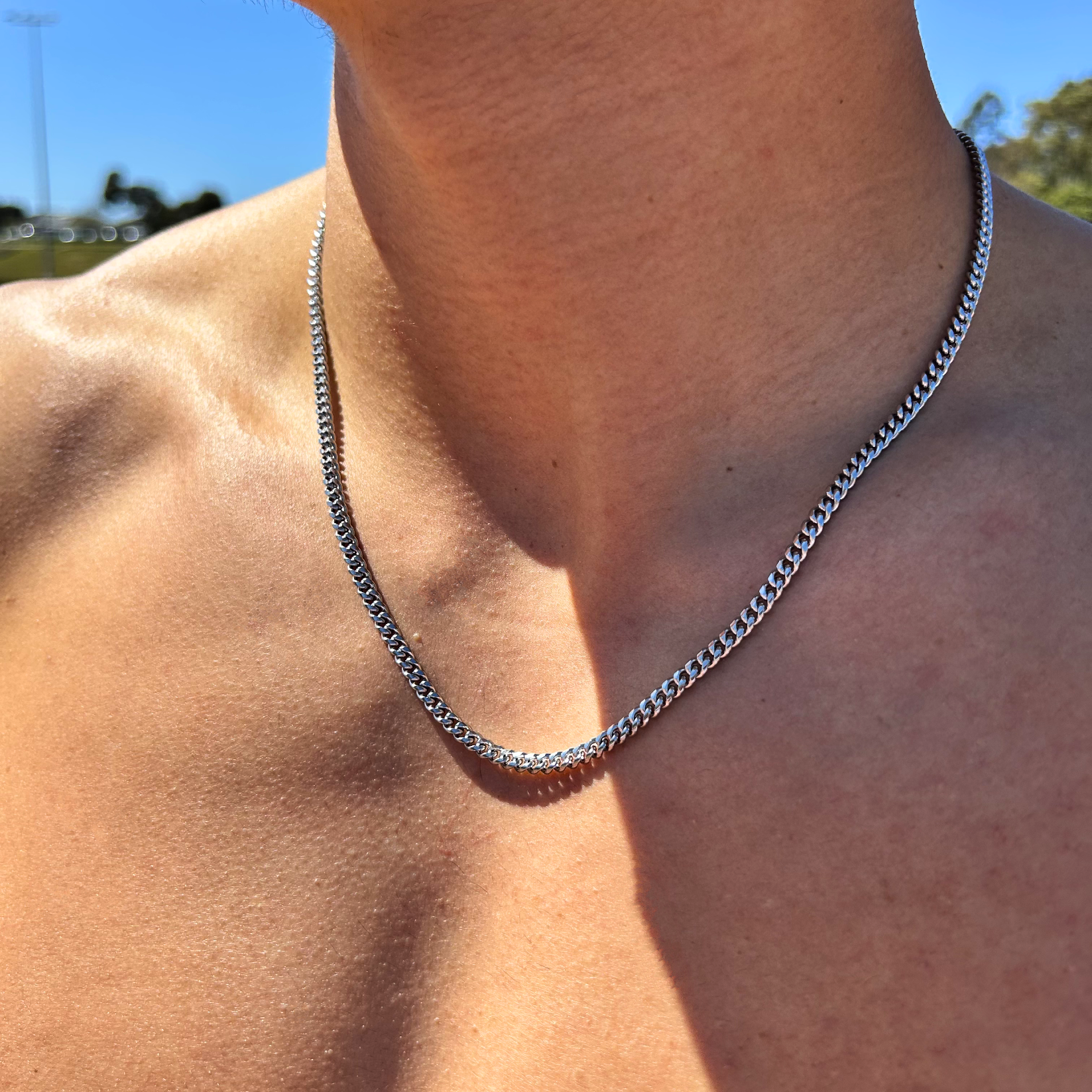 Cuban Chain 4MM (White Gold)